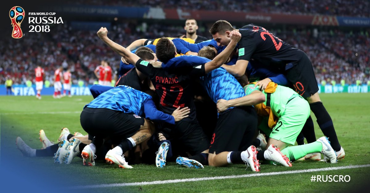 फीफा : रोमांचक मैच में क्रोएशिया ने रूस को हरा सेमीफाइनल में पहुंचा। 